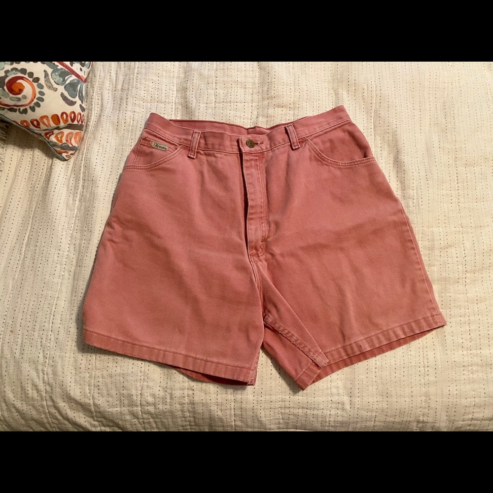 Vintage High Waisted Wrangler Pink Jean Shorts